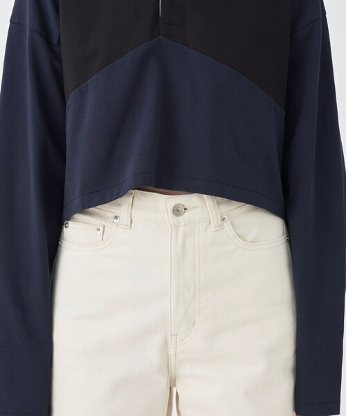 MACPHEE（マカフィー）の「ボーダーラガーシャツ（Tシャツ/カットソー・レディース・ネイビー/ダークブラウン・S）」の9枚目の写真