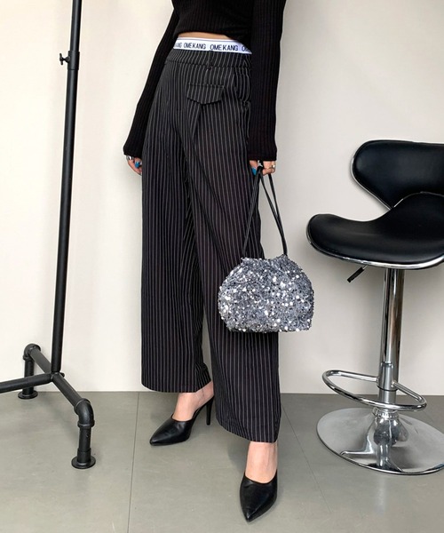 non-hedge(ノンヘッジ)の「スパンコール巾着ショルダーバッグ(ショルダーバッグ・レディース・シルバー/ブラック/ホワイト・FREE)」の11枚目の写真
