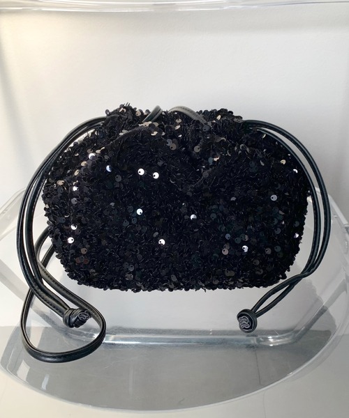 non-hedge(ノンヘッジ)の「スパンコール巾着ショルダーバッグ(ショルダーバッグ・レディース・シルバー/ブラック/ホワイト・FREE)」の20枚目の写真