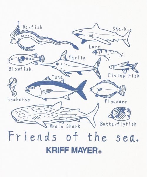 KRIFF MAYER Kid's Collection（クリフメイヤーキッズコレクション）の「楽LUCK TEE（ほぼ魚）（Tシャツ/カットソー・キッズ・ネイビー/ラベンダー/オフホワイト/グレー・120/130/140/150/160/170）」の17枚目の写真