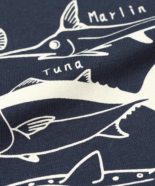 KRIFF MAYER Kid's Collection（クリフメイヤーキッズコレクション）の「楽LUCK TEE（ほぼ魚）（Tシャツ/カットソー・キッズ・ネイビー/ラベンダー/オフホワイト/グレー・120/130/140/150/160/170）」の20枚目の写真