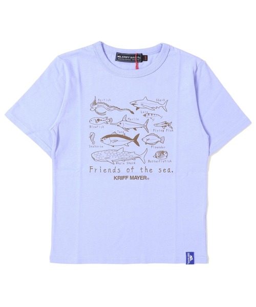 KRIFF MAYER Kid's Collection（クリフメイヤーキッズコレクション）の「楽LUCK TEE（ほぼ魚）（Tシャツ/カットソー・キッズ・ネイビー/ラベンダー/オフホワイト/グレー・120/130/140/150/160/170）」の14枚目の写真