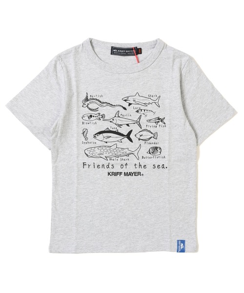 KRIFF MAYER Kid's Collection（クリフメイヤーキッズコレクション）の「楽LUCK TEE（ほぼ魚）（Tシャツ/カットソー・キッズ・ネイビー/ラベンダー/オフホワイト/グレー・120/130/140/150/160/170）」の13枚目の写真