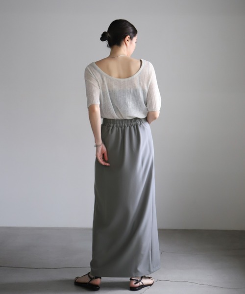 スカート [NICEGHOSTCLUB]SIDE ZIP MAXI SKIRT_WHITE(NG2DMUW300A) SIDE ZIP MAXI SKIRT_WHITE(NG2DMUW300A) - 감도 깊은 취향