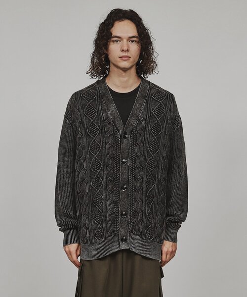 tk.TAKEO KIKUCHI(ティーケータケオキクチ)の「◆フェードニットカーディガン(カーディガン/ボレロ・メンズ・ベージュ/ブラック/ブルー系その他・04/03/02)」の4枚目の写真
