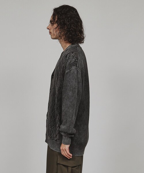 tk.TAKEO KIKUCHI(ティーケータケオキクチ)の「◆フェードニットカーディガン(カーディガン/ボレロ・メンズ・ベージュ/ブラック/ブルー系その他・04/03/02)」の5枚目の写真