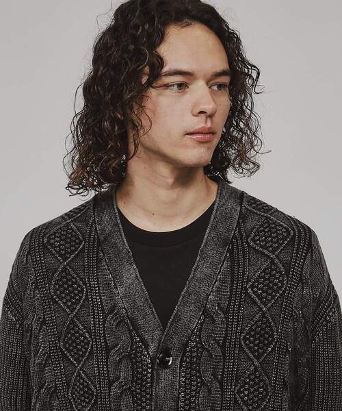 tk.TAKEO KIKUCHI(ティーケータケオキクチ)の「◆フェードニットカーディガン(カーディガン/ボレロ・メンズ・ベージュ/ブラック/ブルー系その他・04/03/02)」の7枚目の写真