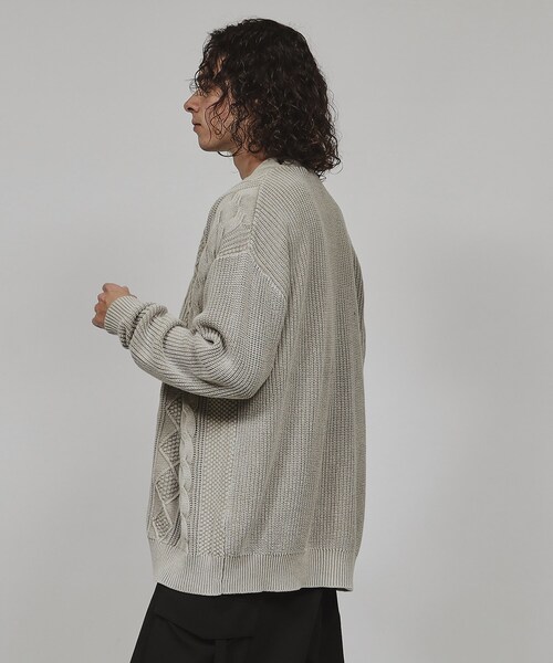 tk.TAKEO KIKUCHI(ティーケータケオキクチ)の「◆フェードニットカーディガン(カーディガン/ボレロ・メンズ・ベージュ/ブラック/ブルー系その他・04/03/02)」の11枚目の写真