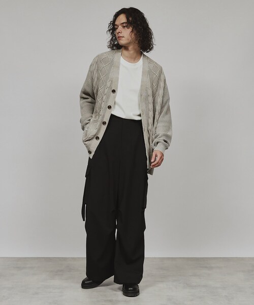 tk.TAKEO KIKUCHI(ティーケータケオキクチ)の「◆フェードニットカーディガン(カーディガン/ボレロ・メンズ・ベージュ/ブラック/ブルー系その他・04/03/02)」の12枚目の写真