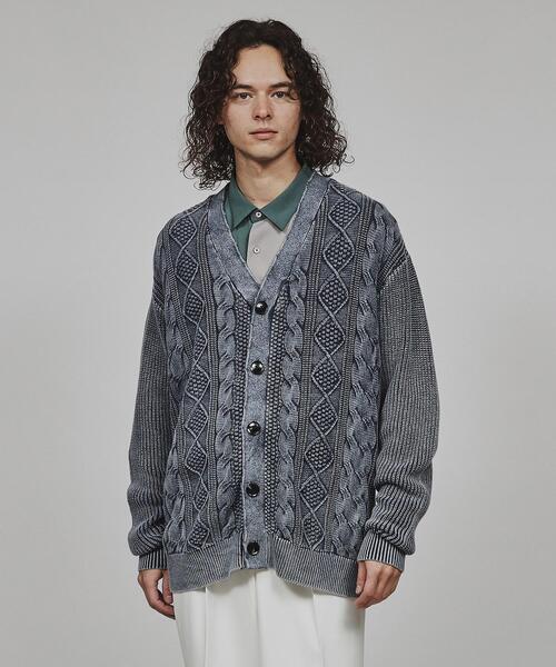 tk.TAKEO KIKUCHI(ティーケータケオキクチ)の「◆フェードニットカーディガン(カーディガン/ボレロ・メンズ・ベージュ/ブラック/ブルー系その他・04/03/02)」の14枚目の写真