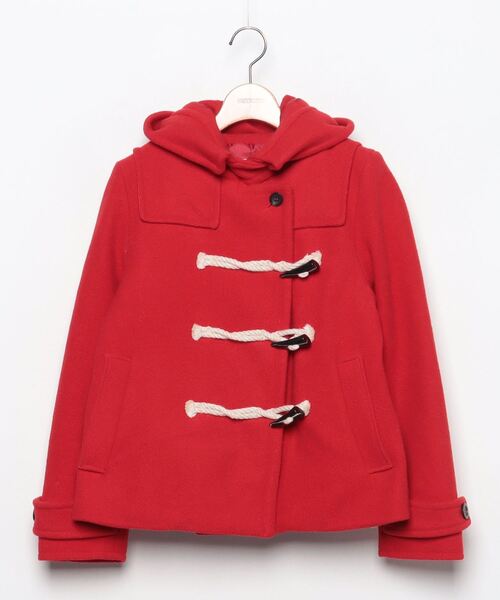 【blanc basque】【ブランバスク】　ダッフルコート　古着　赤 blanc basque】【ブランバスク】ダッフルコート古着赤