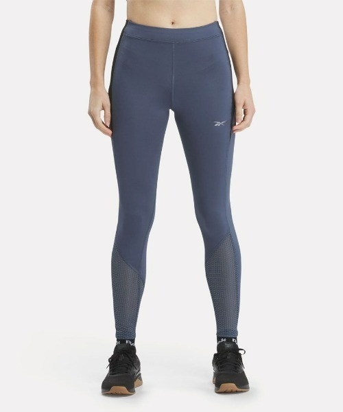 Reebok（リーボック）の「ランニング ベクター タイツ / RUNNING VECTOR TIGHT（レギンス/スパッツ・レディース・ブルーグレー/ブラック/オレンジ・X-SMALL/LARGE/MEDIUM/SMALL/XX-LARGE/X-LARGE）」の2枚目の写真