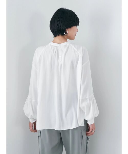 YECCA VECCA（イェッカヴェッカ）の「ギャザーブラウス（シャツ/ブラウス・レディース・ピンク/ホワイト/チャコールグレー・FREE）」の9枚目の写真