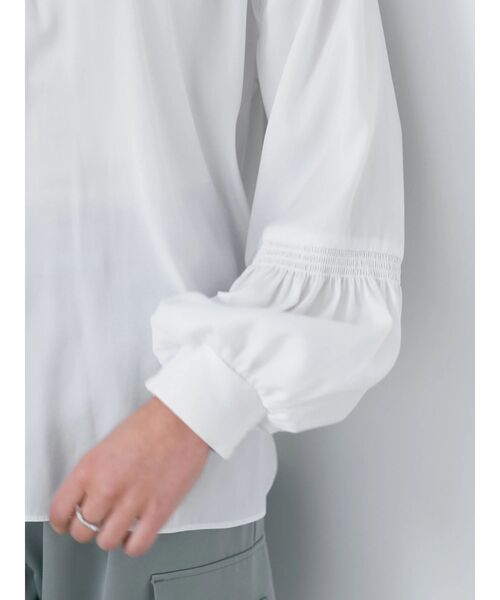 YECCA VECCA（イェッカヴェッカ）の「ギャザーブラウス（シャツ/ブラウス・レディース・ピンク/ホワイト/チャコールグレー・FREE）」の12枚目の写真