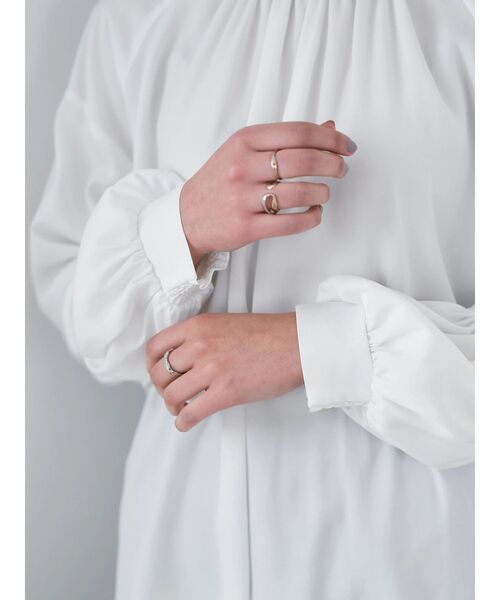 YECCA VECCA（イェッカヴェッカ）の「ギャザーブラウス（シャツ/ブラウス・レディース・ピンク/ホワイト/チャコールグレー・FREE）」の13枚目の写真