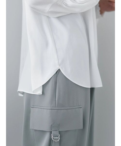 YECCA VECCA（イェッカヴェッカ）の「ギャザーブラウス（シャツ/ブラウス・レディース・ピンク/ホワイト/チャコールグレー・FREE）」の14枚目の写真