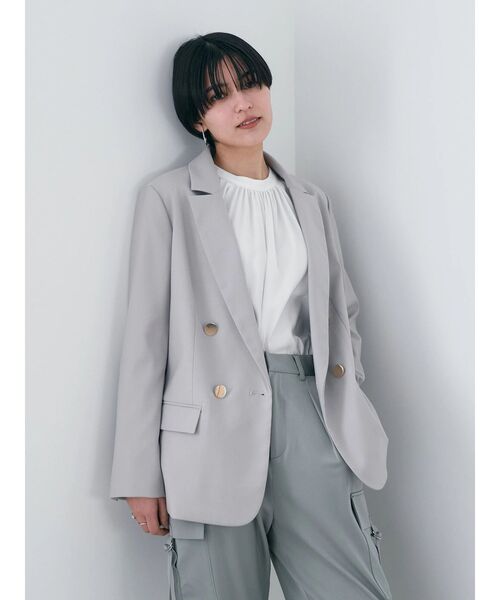 YECCA VECCA（イェッカヴェッカ）の「ギャザーブラウス（シャツ/ブラウス・レディース・ピンク/ホワイト/チャコールグレー・FREE）」の15枚目の写真