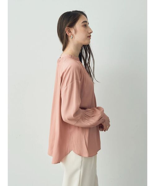 YECCA VECCA（イェッカヴェッカ）の「ギャザーブラウス（シャツ/ブラウス・レディース・ピンク/ホワイト/チャコールグレー・FREE）」の19枚目の写真