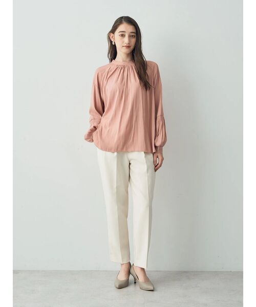 YECCA VECCA（イェッカヴェッカ）の「ギャザーブラウス（シャツ/ブラウス・レディース・ピンク/ホワイト/チャコールグレー・FREE）」の22枚目の写真