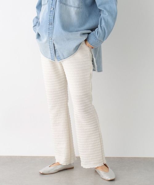 LEPSIM(レプシィム)の「【産前・産後対応】マタニティ/ フリルティアードイージーパンツ 992053(マタニティウェア/グッズ・レディース・ブラック/ブルー/アイボリー・FREE)」の7枚目の写真