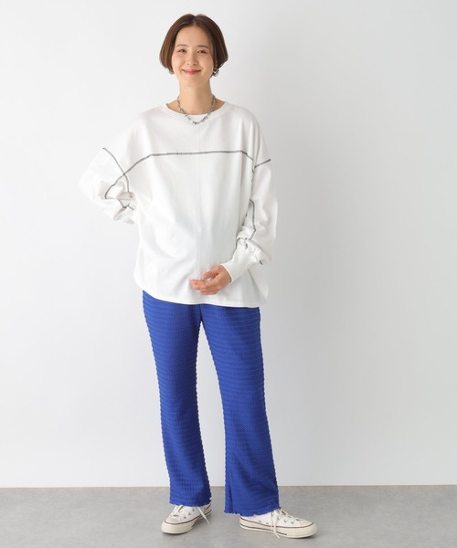 LEPSIM(レプシィム)の「【産前・産後対応】マタニティ/ フリルティアードイージーパンツ 992053(マタニティウェア/グッズ・レディース・ブラック/ブルー/アイボリー・FREE)」の22枚目の写真