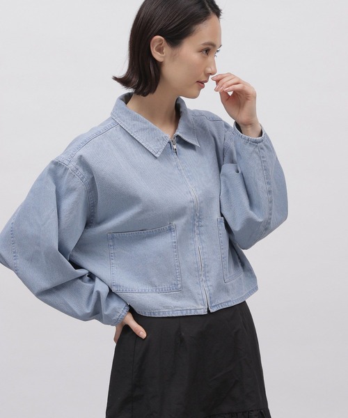 LAKOLE（ラコレ）の「デニムショートブルゾン / 102229（デニム