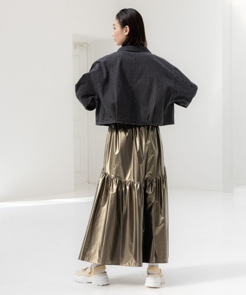 LAKOLE(ラコレ)の「デニムショートブルゾン / 102229(デニムジャケット・レディース・ライトブルー/ブルー/グレー・MEDIUM/SMALL)」の13枚目の写真