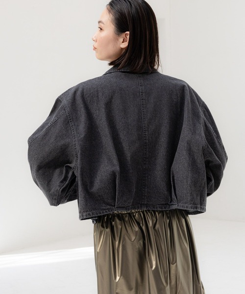 LAKOLE(ラコレ)の「デニムショートブルゾン / 102229(デニムジャケット・レディース・ライトブルー/ブルー/グレー・MEDIUM/SMALL)」の15枚目の写真