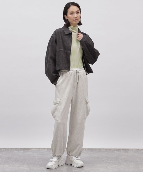 LAKOLE(ラコレ)の「デニムショートブルゾン / 102229(デニムジャケット・レディース・ライトブルー/ブルー/グレー・MEDIUM/SMALL)」の19枚目の写真