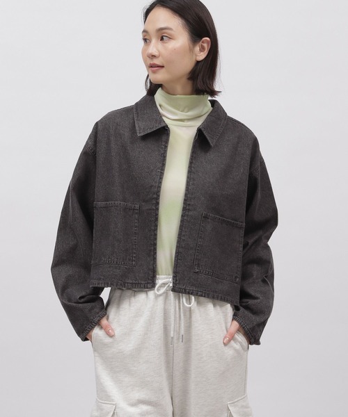 LAKOLE(ラコレ)の「デニムショートブルゾン / 102229(デニムジャケット・レディース・ライトブルー/ブルー/グレー・MEDIUM/SMALL)」の20枚目の写真