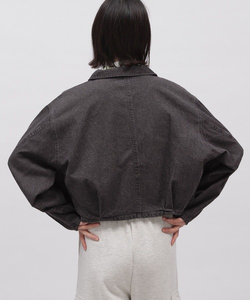 LAKOLE(ラコレ)の「デニムショートブルゾン / 102229(デニムジャケット・レディース・ライトブルー/ブルー/グレー・MEDIUM/SMALL)」の22枚目の写真