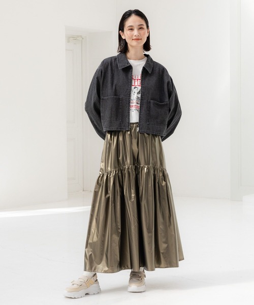 LAKOLE(ラコレ)の「デニムショートブルゾン / 102229(デニムジャケット・レディース・ライトブルー/ブルー/グレー・MEDIUM/SMALL)」の11枚目の写真