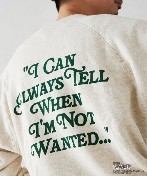PEANUTS（ピーナッツ）の「【PEANUTS×SPORTS WEAR by relume】別注 プリントスウェット（Tシャツ/カットソー・メンズ・ボルドー/アイボリー/ブルー/ネイビー・MEDIUM/X-LARGE/LARGE）」の9枚目の写真