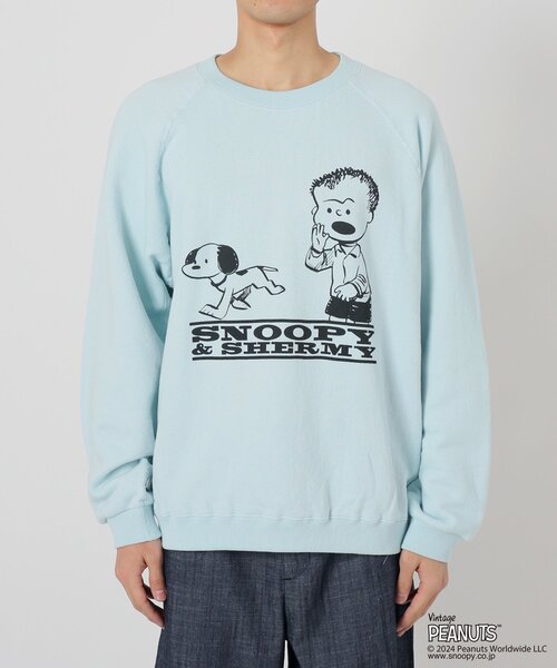 PEANUTS（ピーナッツ）の「【PEANUTS×SPORTS WEAR by relume】別注 プリントスウェット（Tシャツ/カットソー・メンズ・ボルドー/アイボリー/ブルー/ネイビー・MEDIUM/X-LARGE/LARGE）」の17枚目の写真