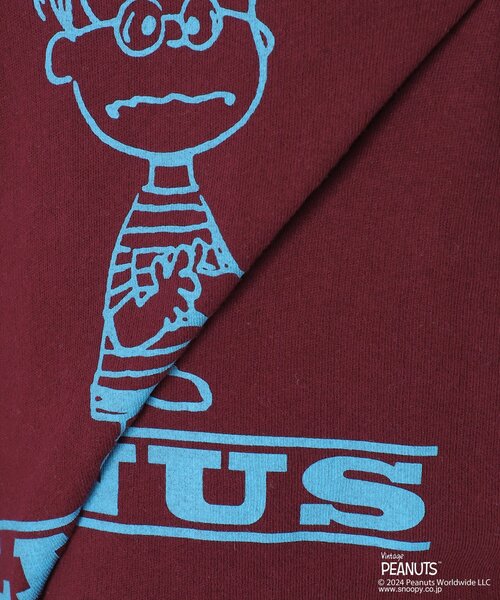 PEANUTS（ピーナッツ）の「【PEANUTS×SPORTS WEAR by relume】別注 プリントスウェット（Tシャツ/カットソー・メンズ・ボルドー/アイボリー/ブルー/ネイビー・MEDIUM/X-LARGE/LARGE）」の13枚目の写真