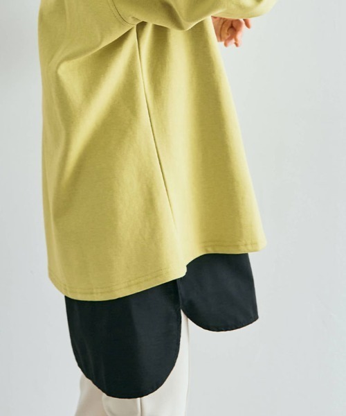 kirakiraShop(キラキラショップ)の「シャツ 切り替え インナー カットソー(Tシャツ/カットソー・レディース・ブラック/オフホワイト・L/M/S/BS/BL/BM)」の2枚目の写真