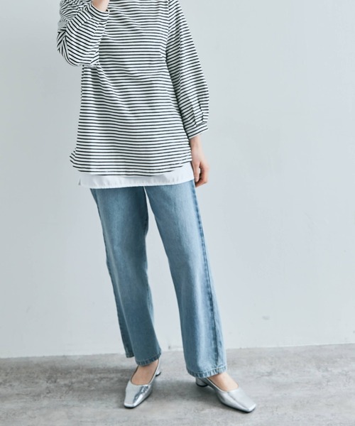 kirakiraShop(キラキラショップ)の「シャツ 切り替え インナー カットソー(Tシャツ/カットソー・レディース・ブラック/オフホワイト・L/M/S/BS/BL/BM)」の22枚目の写真