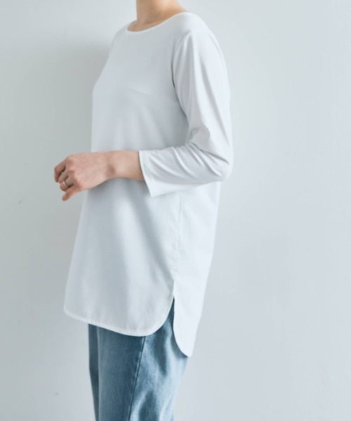 kirakiraShop(キラキラショップ)の「シャツ 切り替え インナー カットソー(Tシャツ/カットソー・レディース・ブラック/オフホワイト・L/M/S/BS/BL/BM)」の6枚目の写真