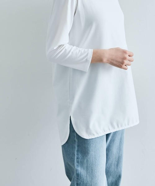 kirakiraShop(キラキラショップ)の「シャツ 切り替え インナー カットソー(Tシャツ/カットソー・レディース・ブラック/オフホワイト・L/M/S/BS/BL/BM)」の3枚目の写真