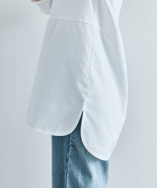 kirakiraShop(キラキラショップ)の「シャツ 切り替え インナー カットソー(Tシャツ/カットソー・レディース・ブラック/オフホワイト・L/M/S/BS/BL/BM)」の4枚目の写真