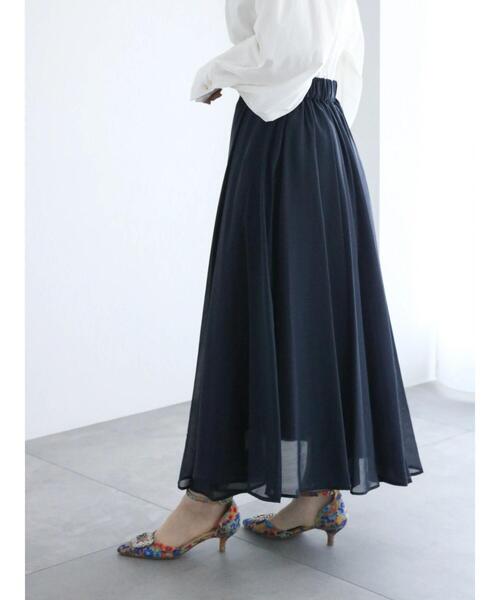 Te chichi(テチチ)の「シアータックボリュームスカート(スカート・レディース・ネイビー/ベージュ/グリーン・F)」の12枚目の写真