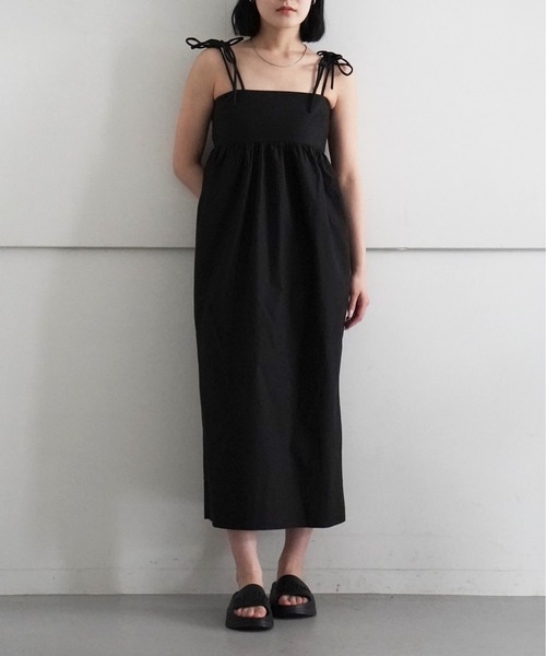 GANNI（ガニー）の「GANNI Cotton Poplin String Midi Dress