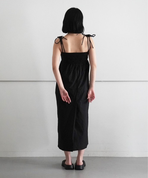 GANNI（ガニー）の「GANNI Cotton Poplin String Midi Dress