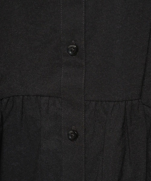 LOWRYS FARM（ローリーズファーム）の「バンドカラーシャツ８Ｓ 991518（シャツ/ブラウス・レディース・ブラック/ピンク/ブルー/アイボリー・FREE）」の8枚目の写真