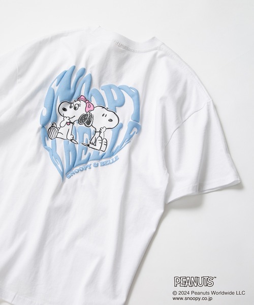 PEANUTS（ピーナッツ）の「【PEANUTS /ピーナッツ】オリジナルデザインTシャツ スヌーピー オラフ　ベル　ドロップショルダー ビッグシルエット　ユニセックス（Tシャツ/カットソー・メンズ・ホワイト系その他2/ベージュ系その他/ピンク系その他2/ブルー系その他・X-LARGE/LARGE/SMALL/MEDIUM）」の2枚目の写真