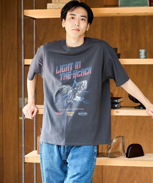 BEAMS HEART(ビームスハート)の「ワイルド グラフィック プリント Tシャツ(Tシャツ/カットソー・メンズ・ブラック/ブラック系その他4/チャコールグレー・SMALL/MEDIUM/LARGE)」の4枚目の写真