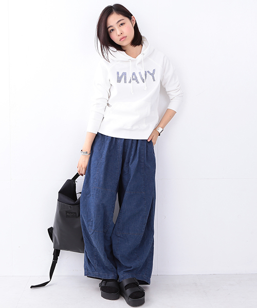 SCREEN STARS（スクリーンスターズ）の「SCREEN STARS / クロスステッチ プルオーバー パーカ （パーカー・レディース・ホワイト/グレー・ONE SIZE）」の15枚目の写真