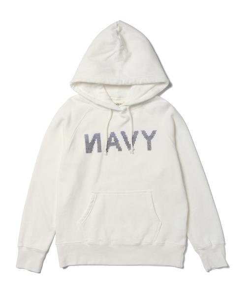 SCREEN STARS（スクリーンスターズ）の「SCREEN STARS / クロスステッチ プルオーバー パーカ （パーカー・レディース・ホワイト/グレー・ONE SIZE）」の4枚目の写真