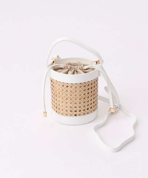 NOLLEY’S Sophi（ノーリーズソフィ）の「【ANTONELLO MASI/アントネッロマージ】ラタンコンビバケツバッグ（トートバッグ・レディース・ホワイト系その他4/ベージュ系その他3/イエロー系その他3・FREE）」の2枚目の写真