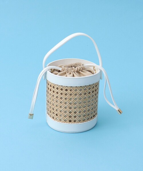 NOLLEY’S Sophi（ノーリーズソフィ）の「【ANTONELLO MASI/アントネッロマージ】ラタンコンビバケツバッグ（トートバッグ・レディース・ホワイト系その他4/ベージュ系その他3/イエロー系その他3・FREE）」の5枚目の写真